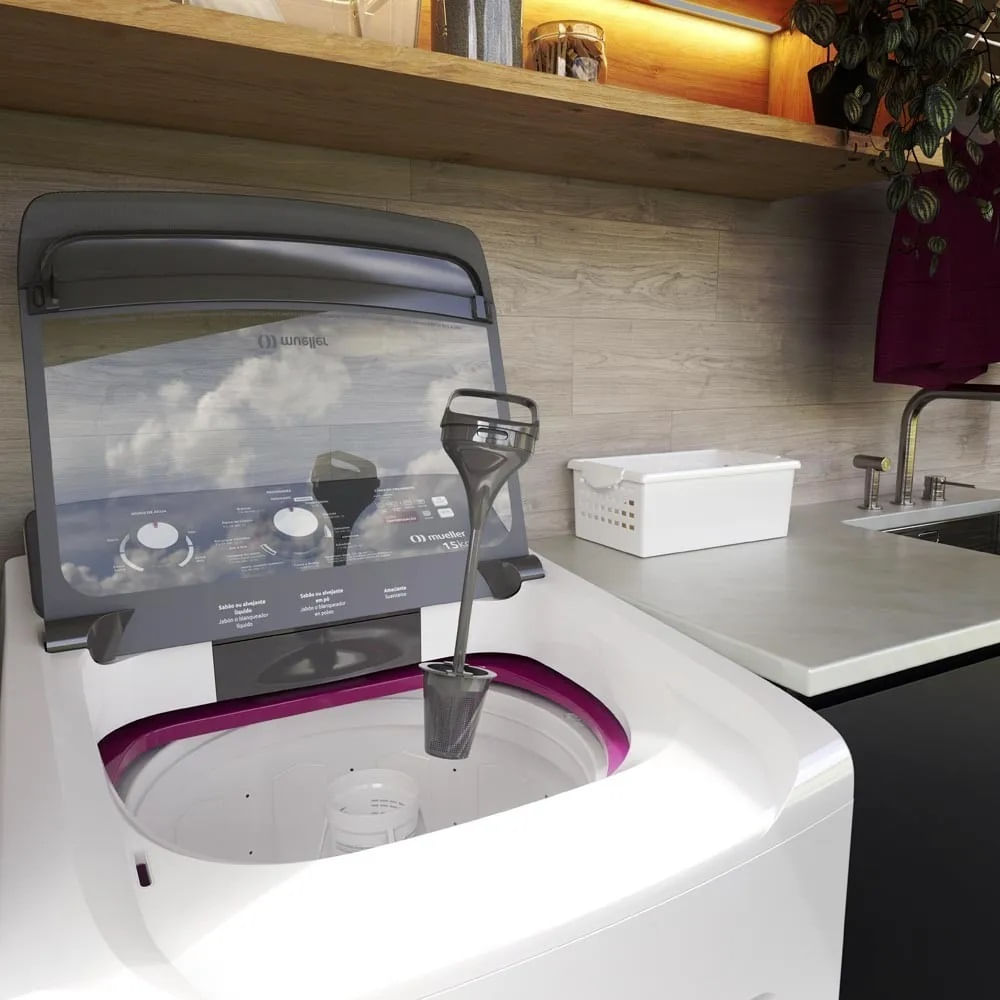 Lavadora de Roupa Automática Mueller 15Kg Ultracentrifugação e Ciclo Rápido Branca MLA15 – 127 Volts - Imagem 18